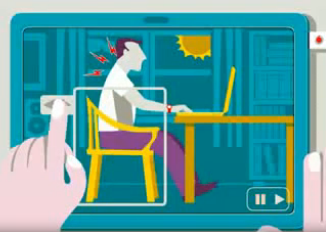 Animação sobre Ergonomia ao Computador
