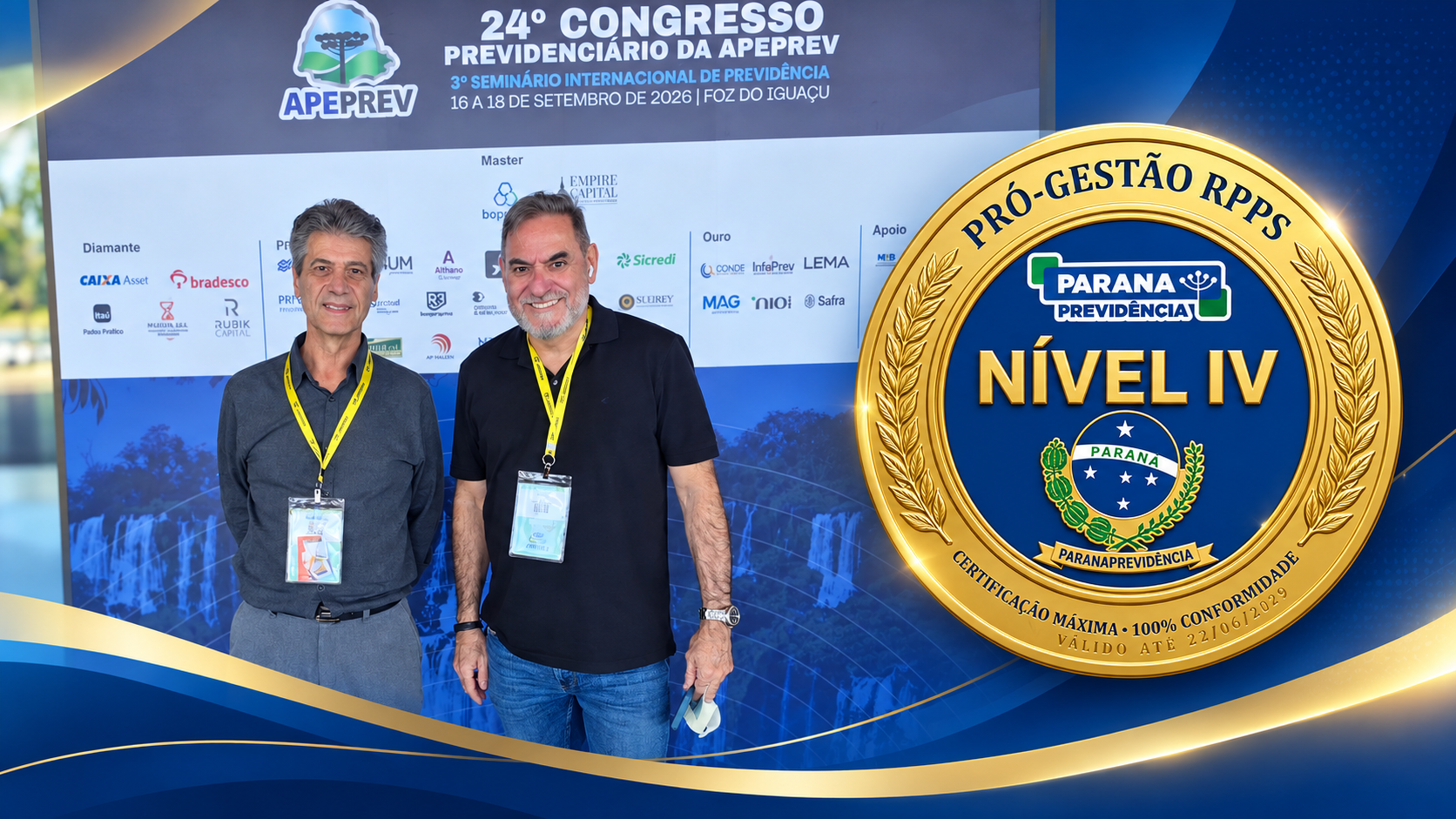 congresso previdenciário com medalha dourada